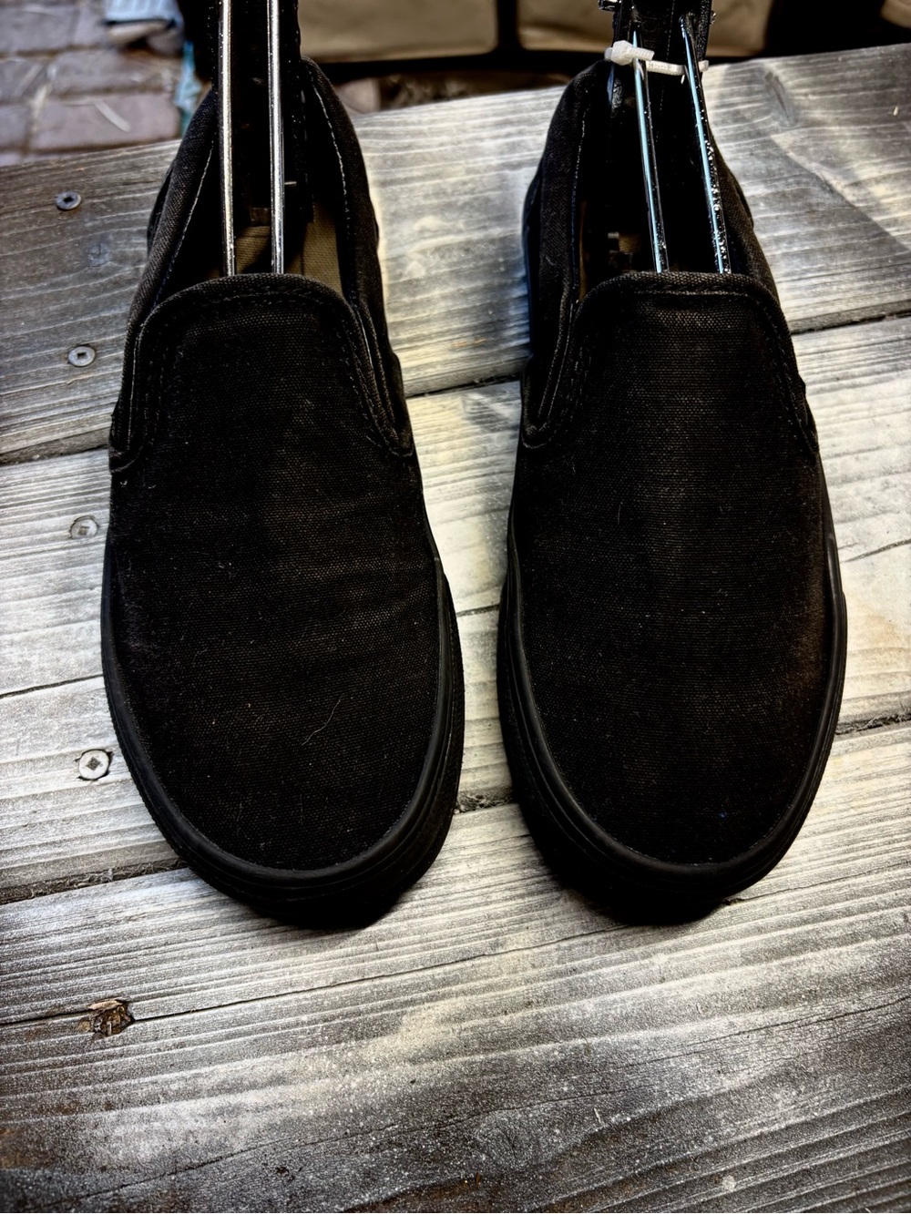 Vans black suede slip-on sneakers #skateboarding Womens 5